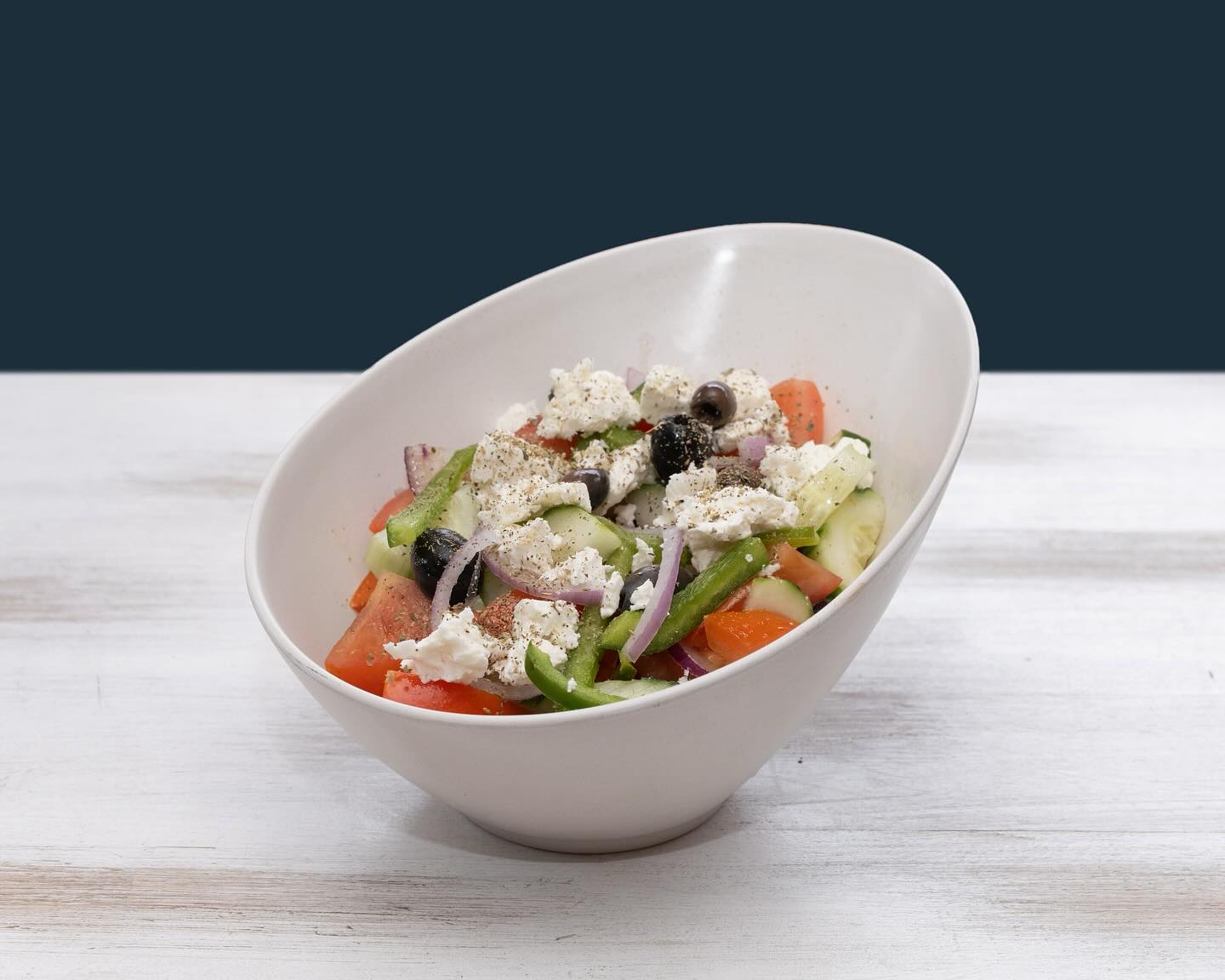 Greek salad with feta and olives at Coffee Ave